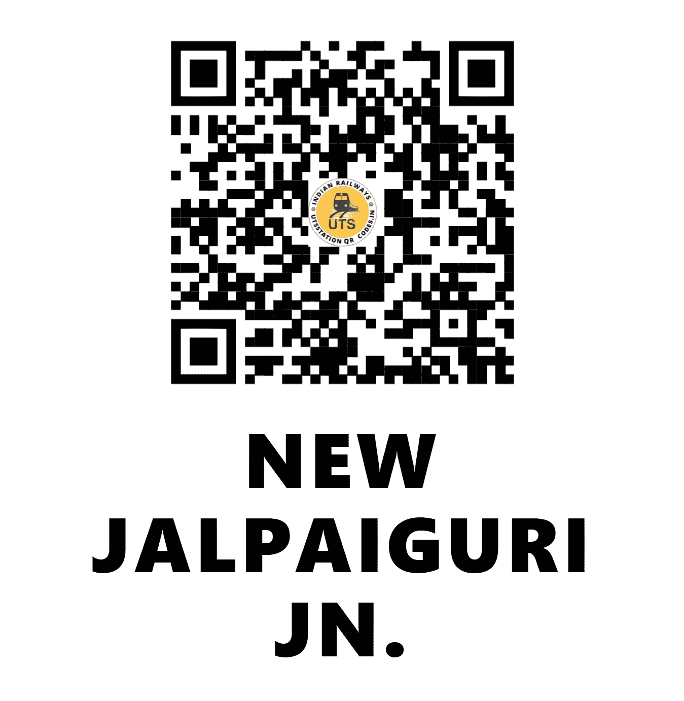 UTS QR Code for NEW JALPAIGURI JN. - NJP (NF - WEST BENGAL)